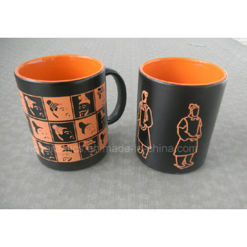 11oz Spray Color Mug with Laser Logo, Ceramic Souvenirs and Present